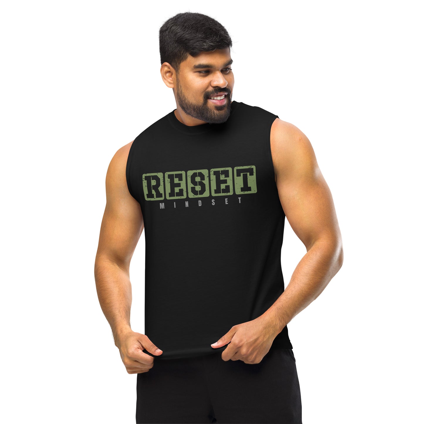 RESET Mindset - Muscle T-Shirt - Green